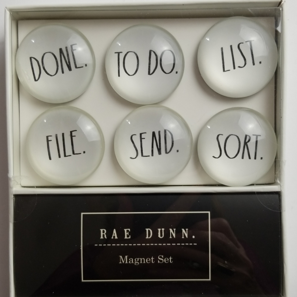 Rae Dunn Glass Dome Magnets Set DONE TO DO LIST